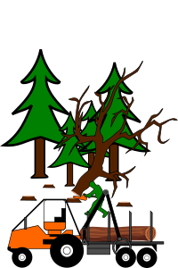 Icône de travaux forestiers
